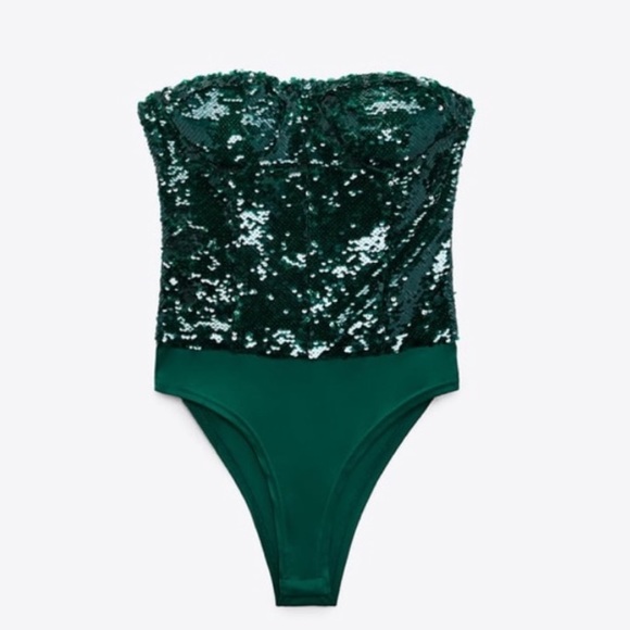 Zara Tops Zara Sequin Corset Poshmark